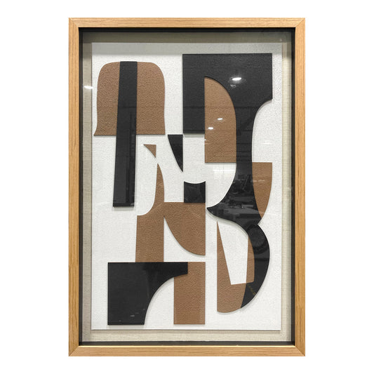 Modern minimalist 3D relief decorative painting, handcrafted from sandstone with a sleek and stylish texture.