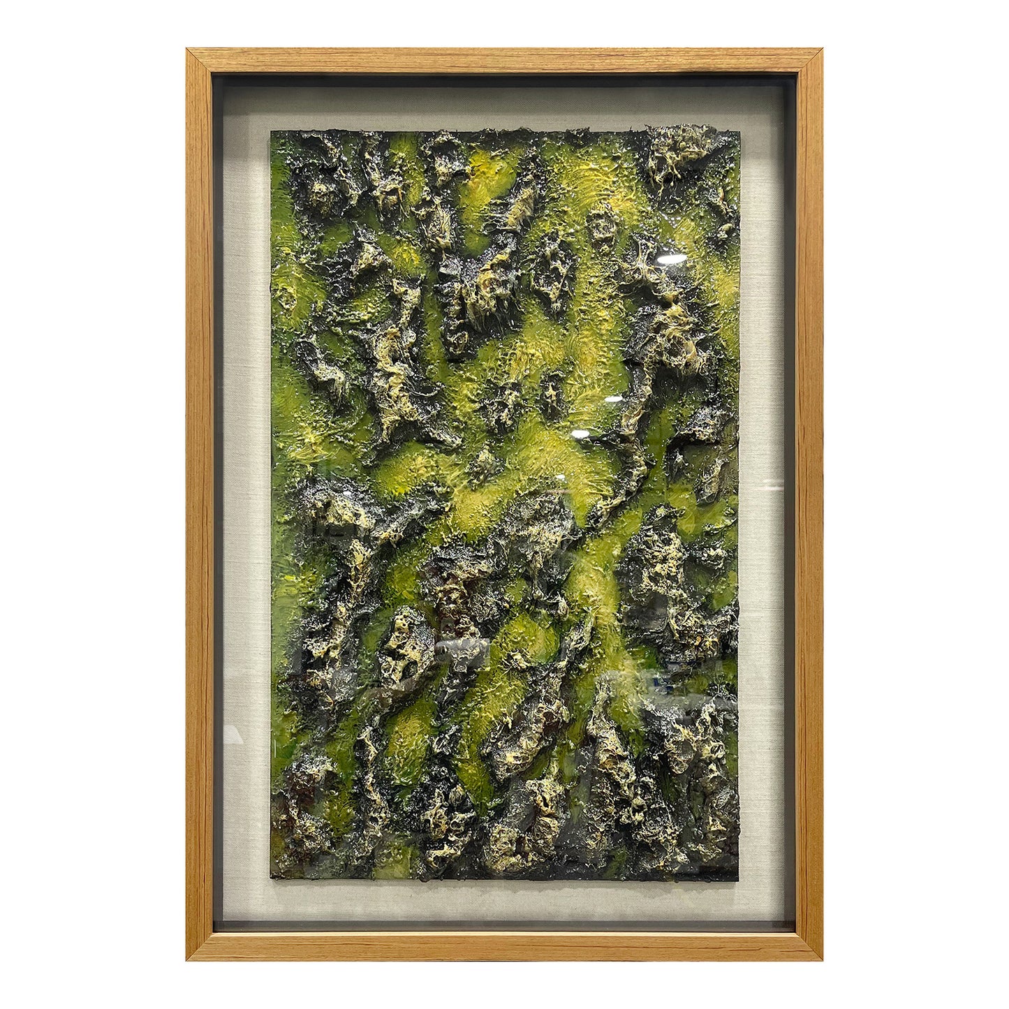 Abstract Fluid Double-Layer Relief Art - Earth Tone Desert Wavy