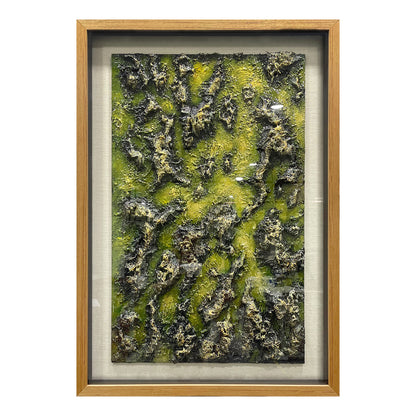 Abstract Fluid Double-Layer Relief Art - Earth Tone Desert Wavy