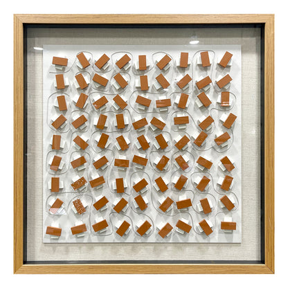 Hand-Painted Carved Wood Wall Art - Modern 3D Relief Panel
