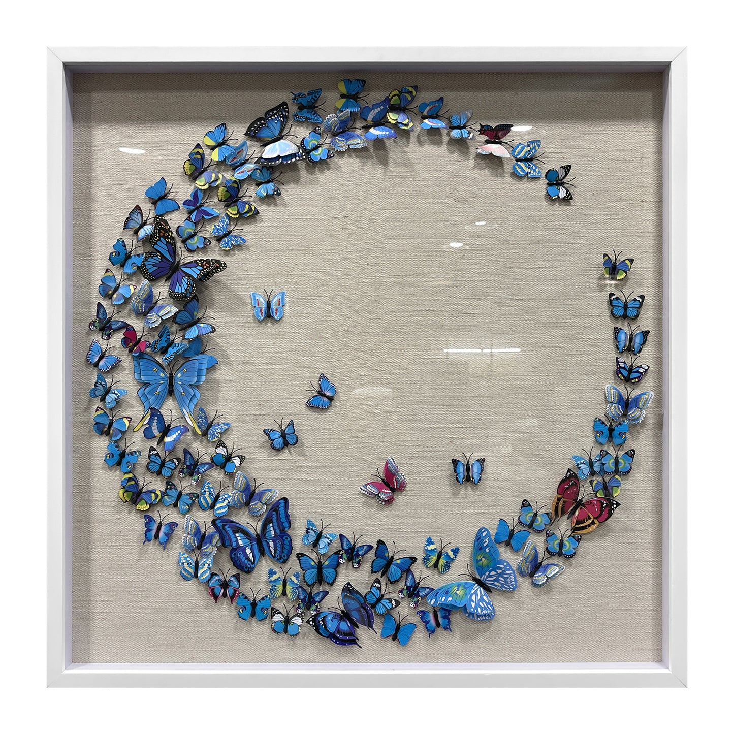 Deep Indigo Coiled Paper Concentric Wall Feature