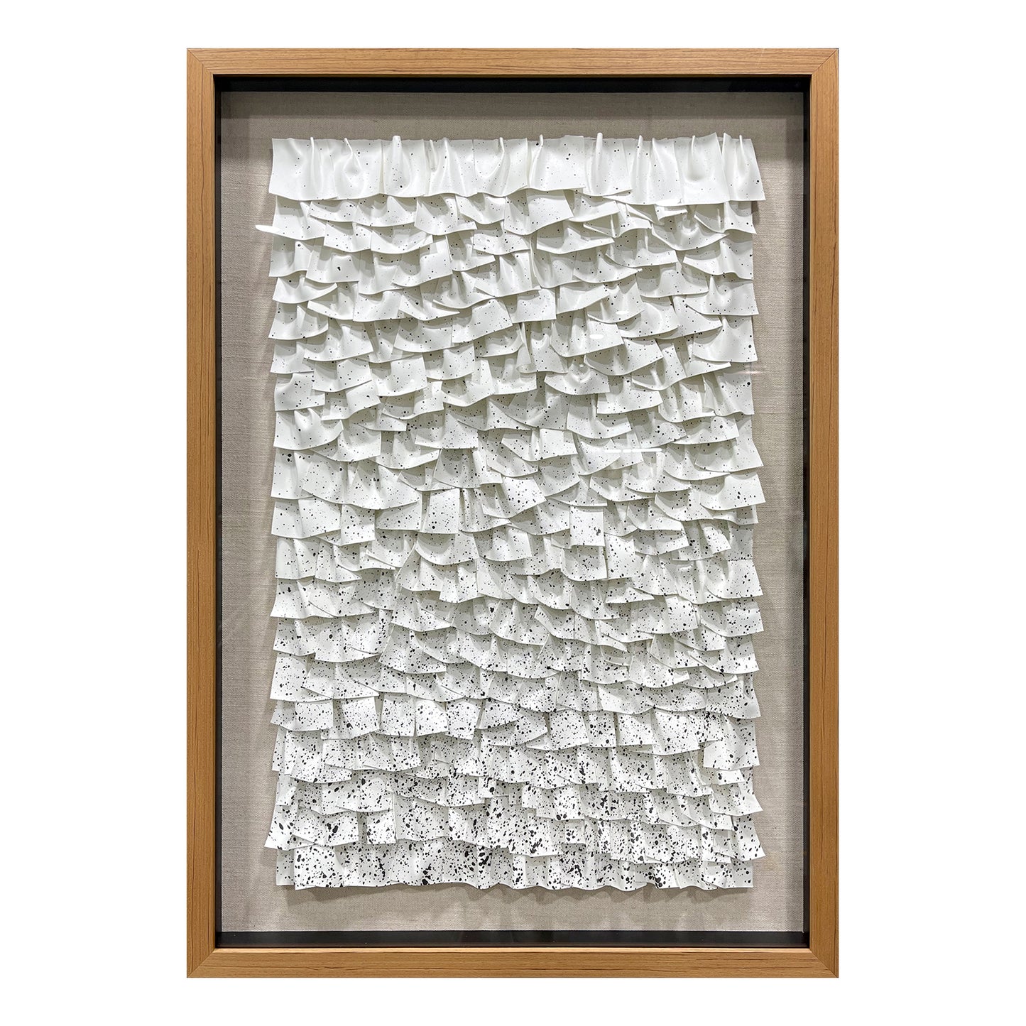 Handcrafted 3D Wall Art, Modern Minimalist Style with Integrated Leather & Solid Wood Frame