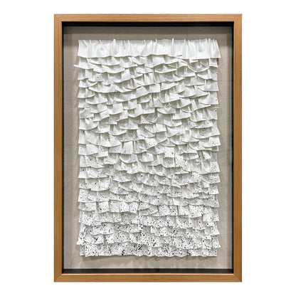 Handcrafted 3D Wall Art, Modern Minimalist Style with Integrated Leather & Solid Wood Frame