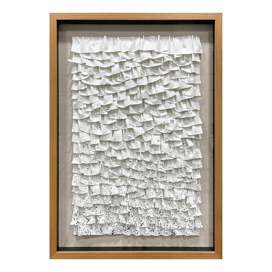 Handcrafted 3D Wall Art, Modern Minimalist Style with Integrated Leather & Solid Wood Frame