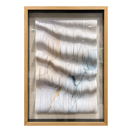 Handcrafted 3D paper art wall decor, featuring modern three-dimensional design and exquisite artistic texture.