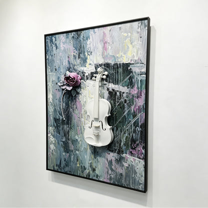 Violin Reverie Mixed Media Wall Art