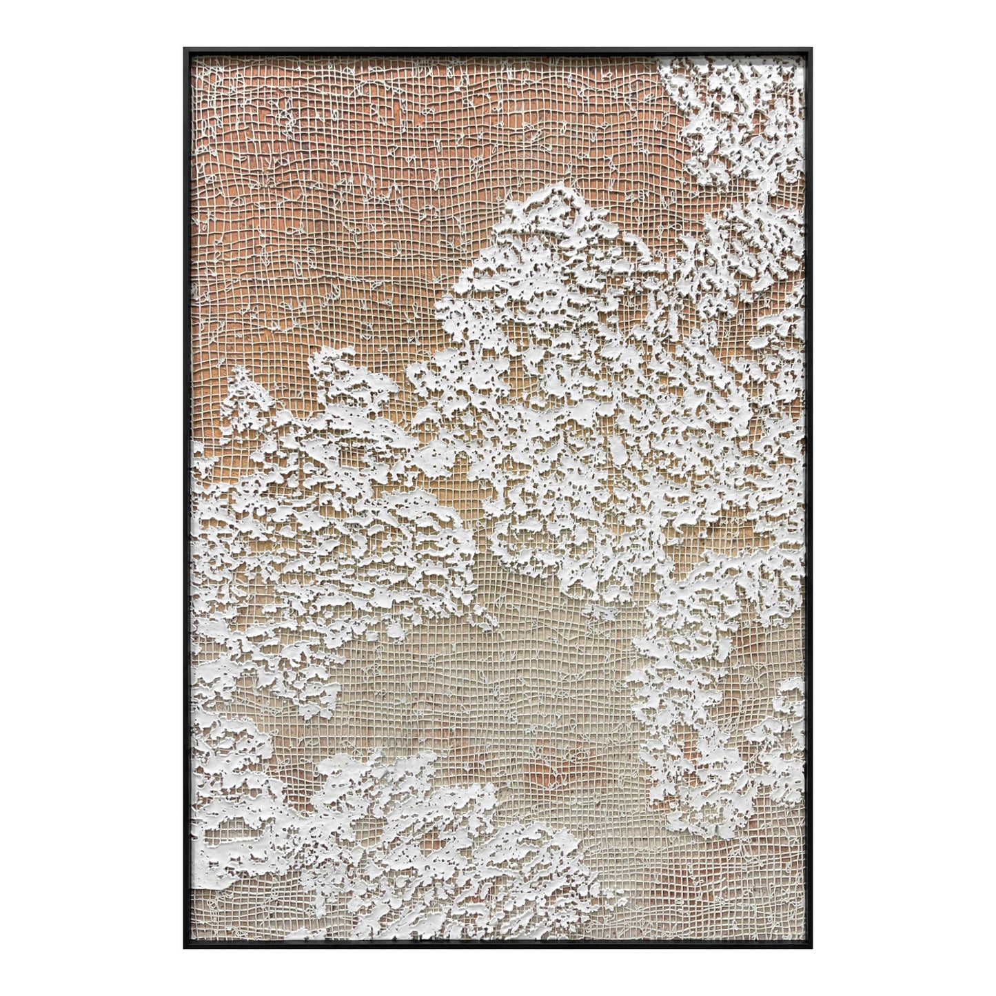 High-End Textured Grid Oil Painting - Modern Wall Art