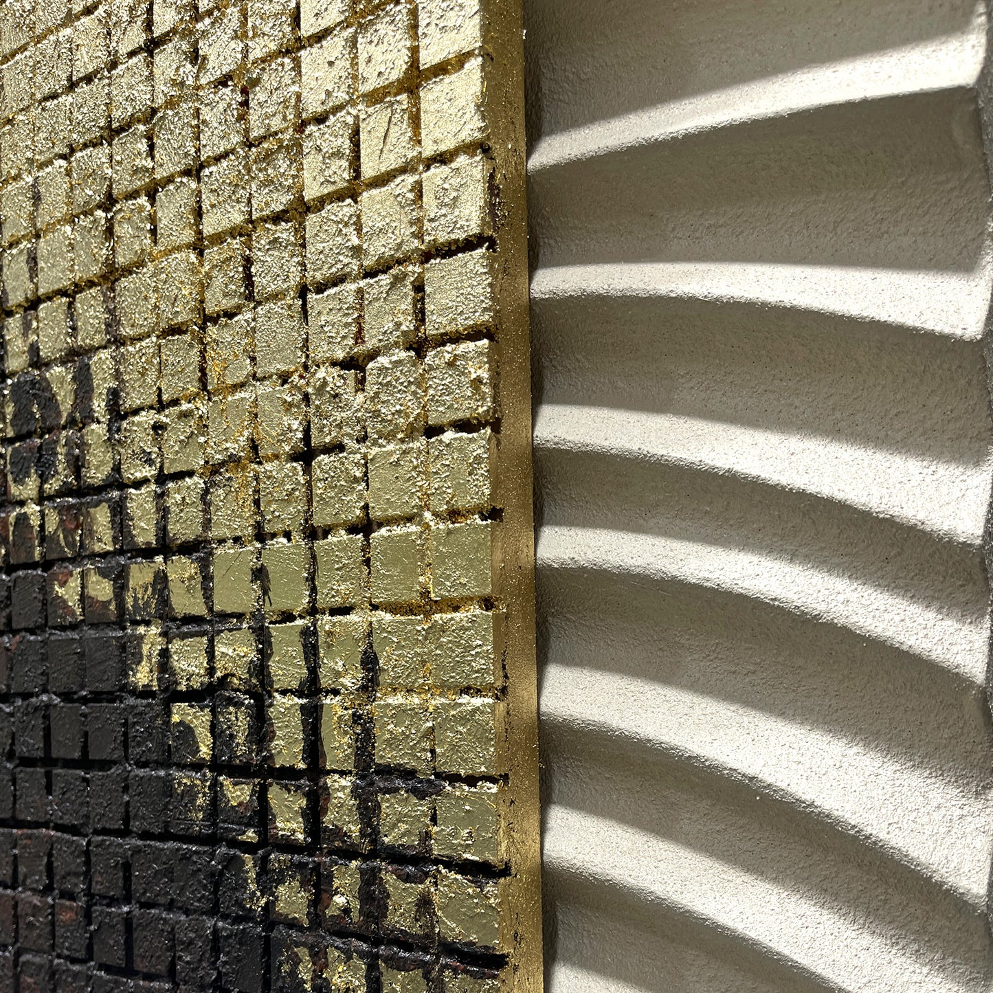 Gold Core Ripple Wall Relief