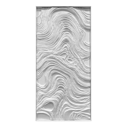 Minimalist Topographic Wood Carving Contour Panel