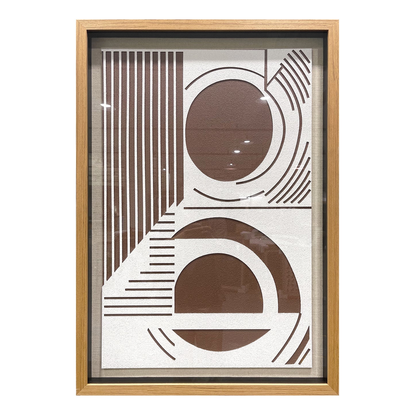 Creative geometric wide-format wall artwork, featuring a unique three-dimensional design and striking visual appeal.