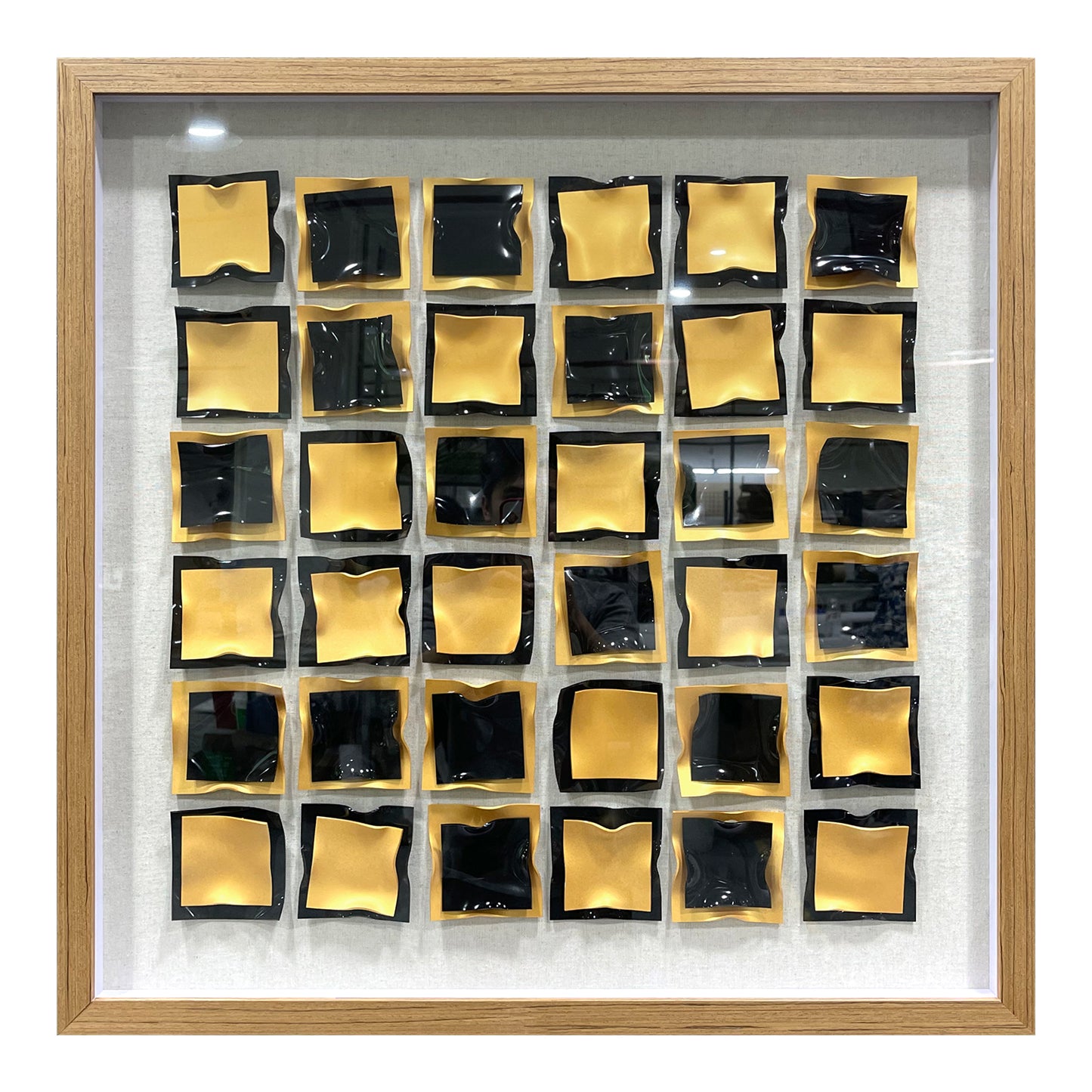 Luxury Acrylic Slat Wall Installation - Multi-Color Gallery Art