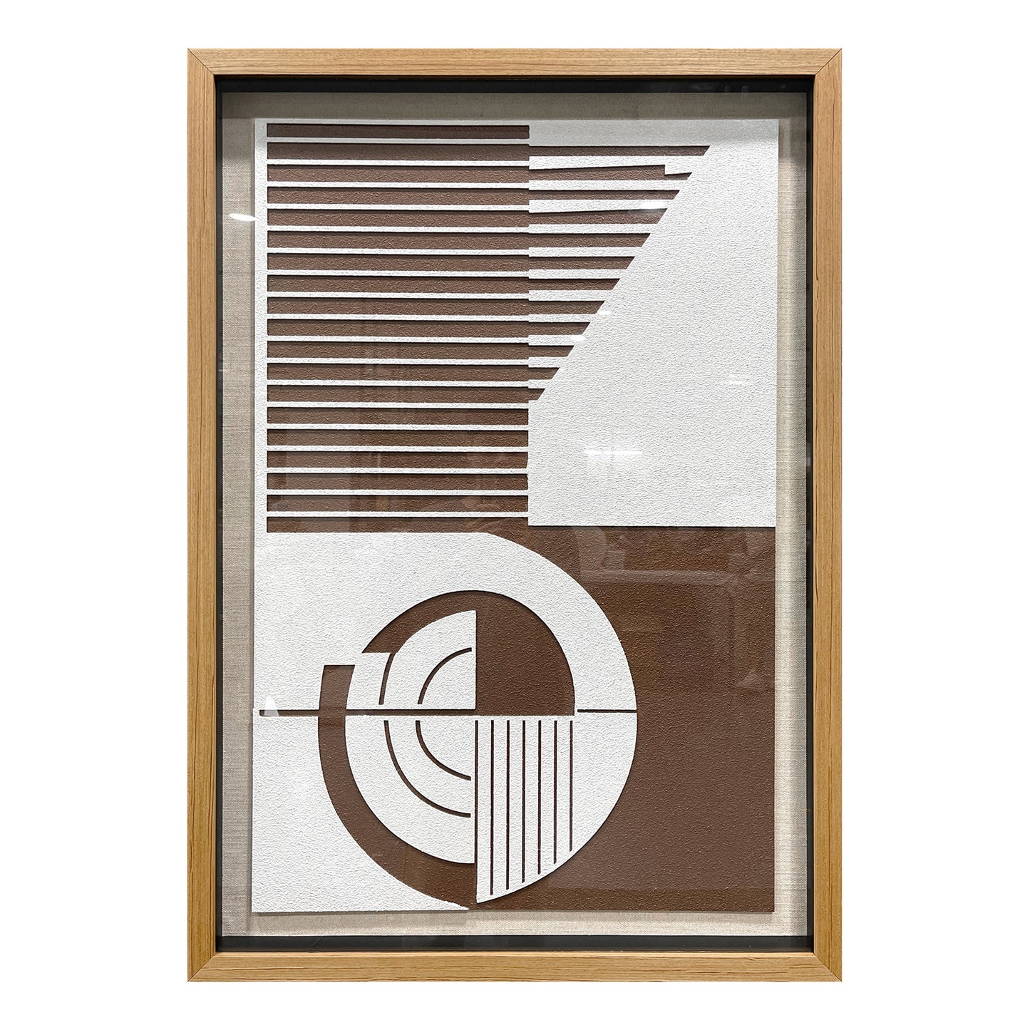 Chunky Textured Wood Carving - Heavy Impasto 3D Relief Decor
