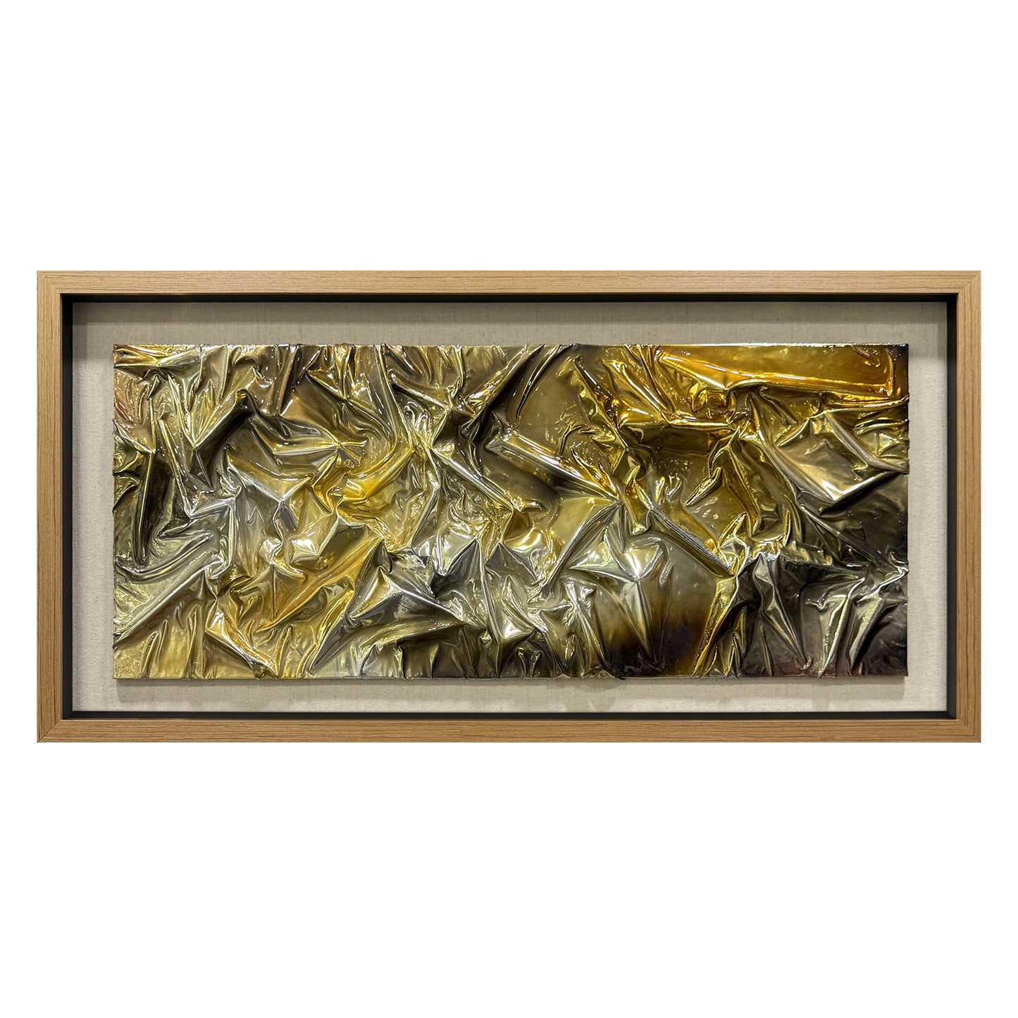 Luxury Abstract Wood Matrix Art - Framed Glossy 3D Wall Panel