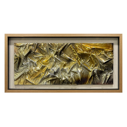 Luxury Abstract Wood Matrix Art - Framed Glossy 3D Wall Panel