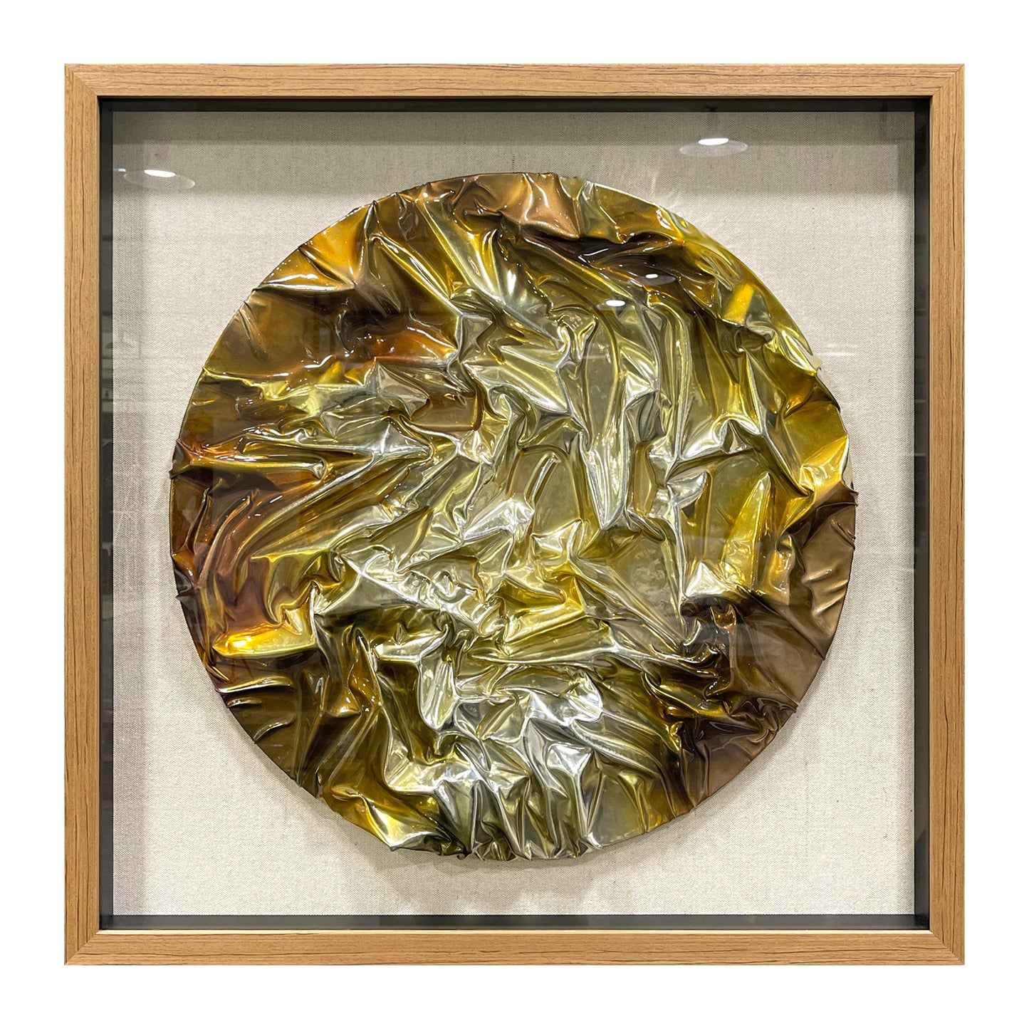 Geometric Resin Wood Block Art - Luxury Shiny Leather Wall Panel