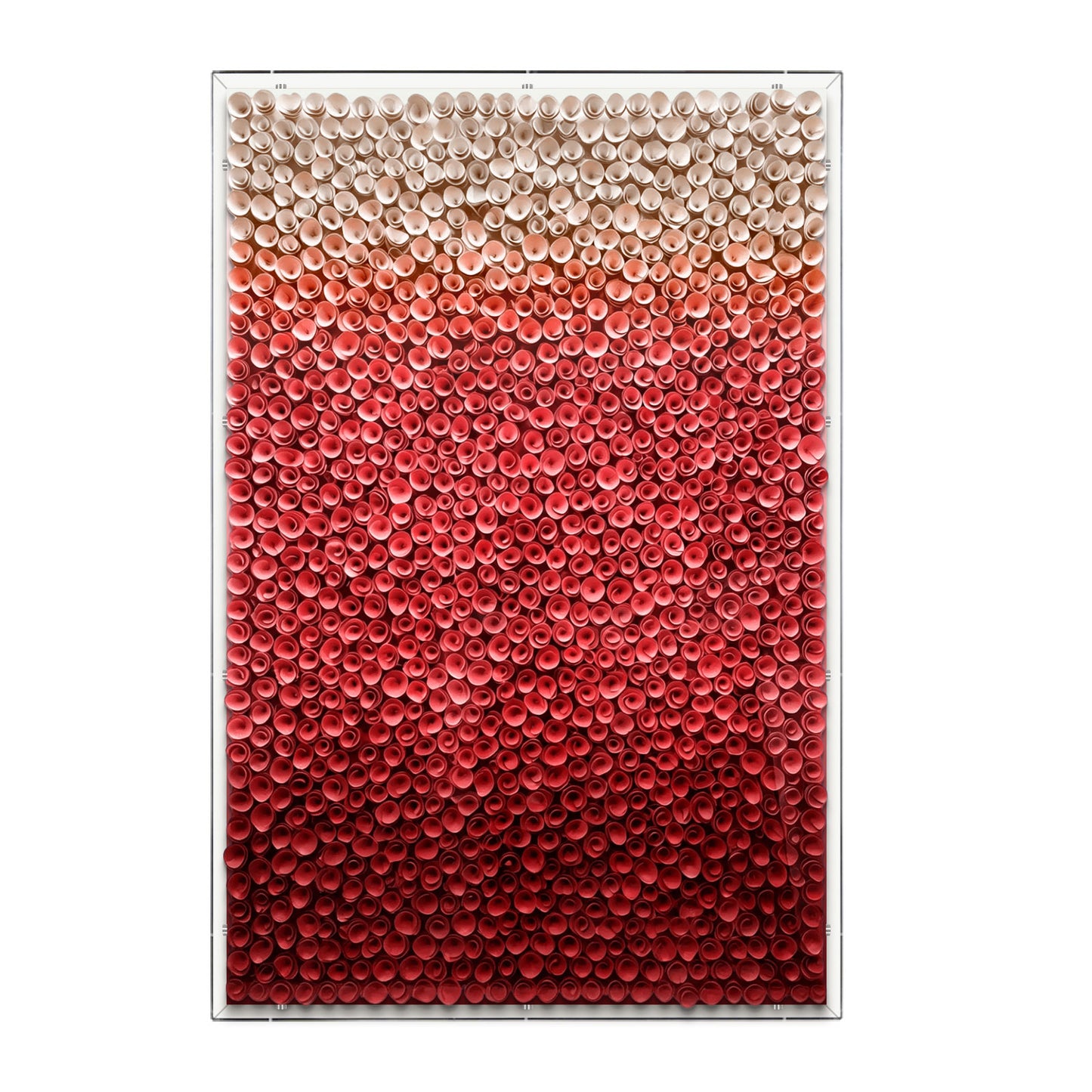 Blue Gradient Bloom Wood Flower Vertical Wall Decor