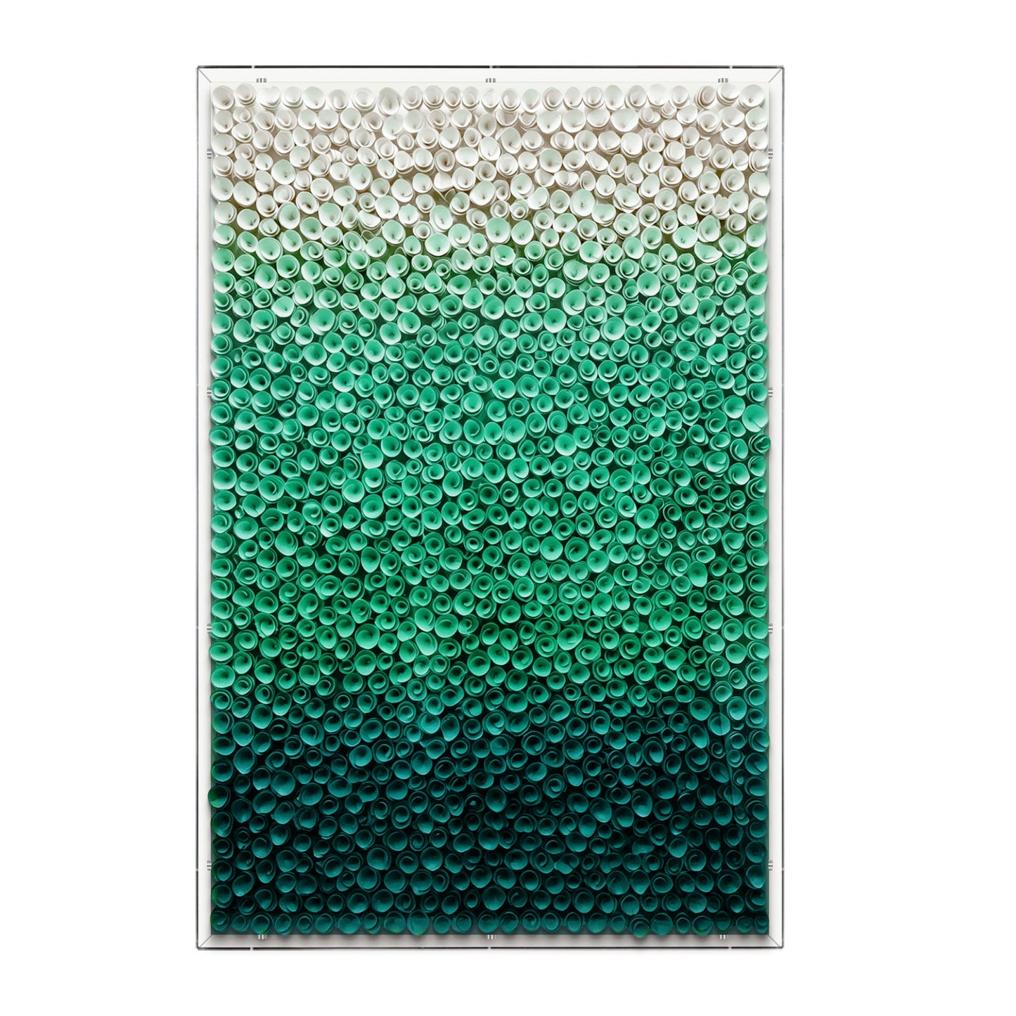 Blue Gradient Bloom Wood Flower Vertical Wall Decor
