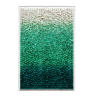 Blue Gradient Bloom Wood Flower Vertical Wall Decor