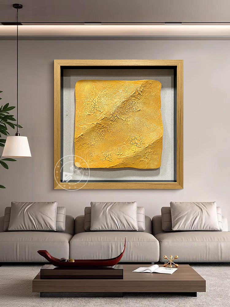 3D Wood Relief Resin Crackle Wall Art