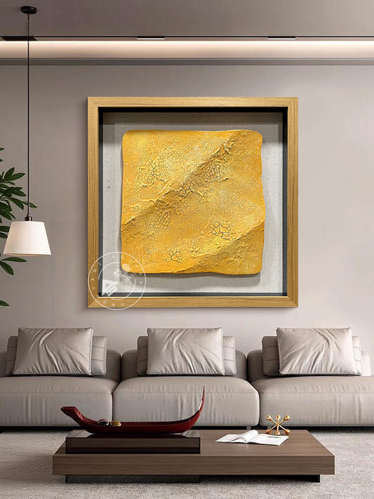 3D Wood Relief Resin Crackle Wall Art