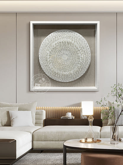 Round Pearl Blossom Mosaic 3D Wall Relief