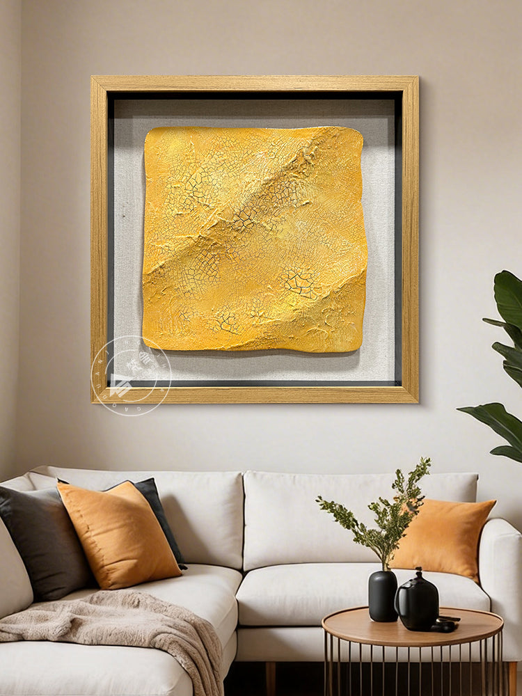 3D Wood Relief Resin Crackle Wall Art