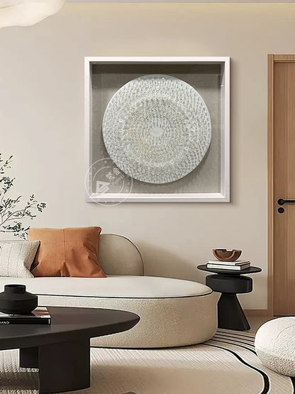 Round Pearl Blossom Mosaic 3D Wall Relief