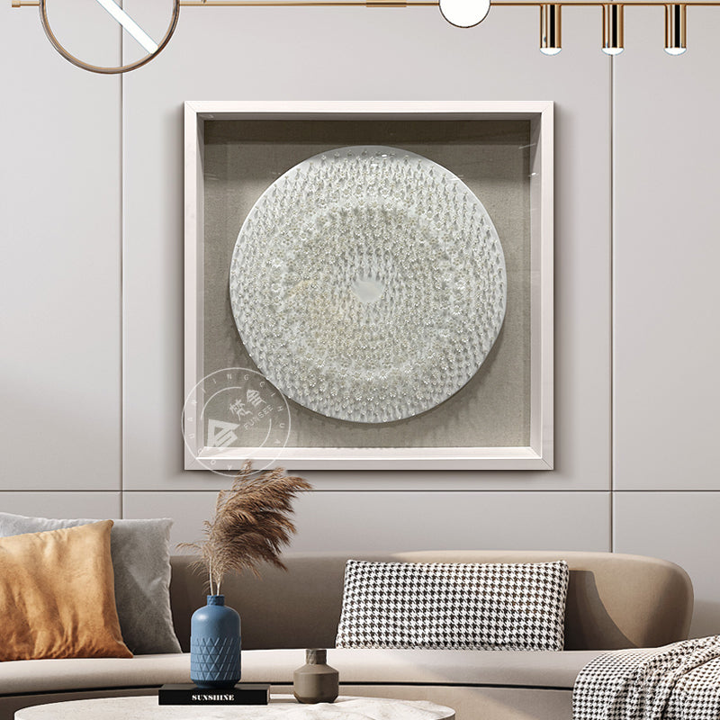 Round Pearl Blossom Mosaic 3D Wall Relief