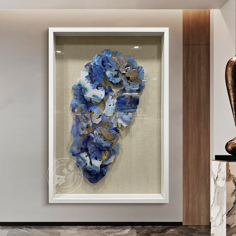 Carved Acrylic Fluid Agate Wall Art Decor
