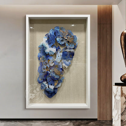 Carved Acrylic Fluid Agate Wall Art Decor