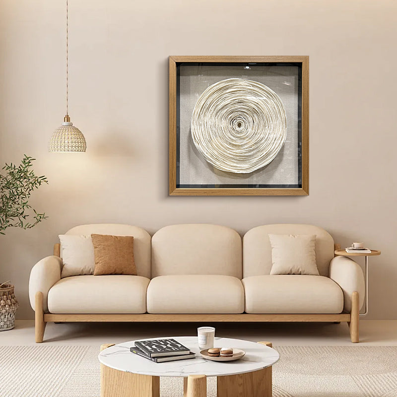 Sculpted Paper Wall Art Round Hanging Craft Artwork