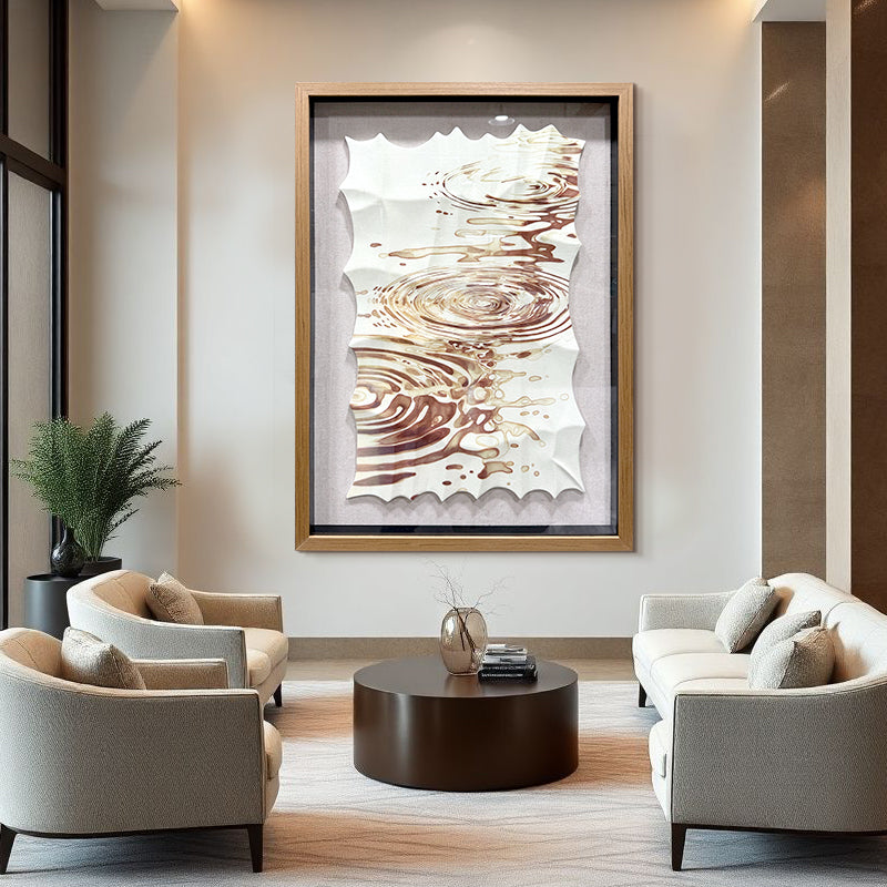 Carved Wood Fluid Abstract Wave Wall Art
