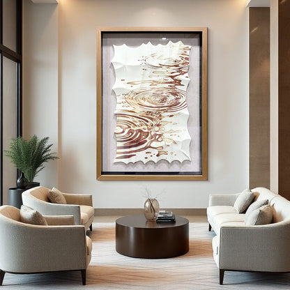 Carved Wood Fluid Abstract Wave Wall Art