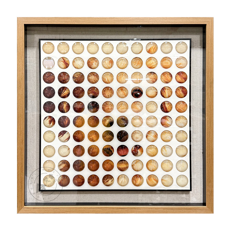Glass Orb Grid Wall Art Printed Color Matrix Hanging Decor