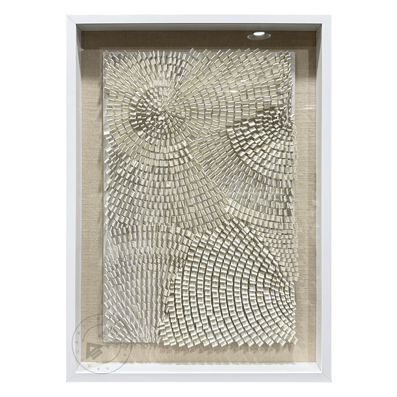 White Acrylic Wall Art Texture Hanging Artwork