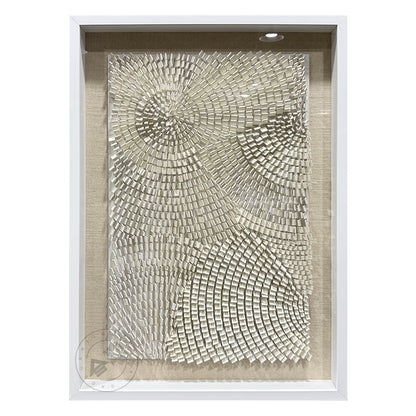 White Acrylic Wall Art Texture Hanging Artwork