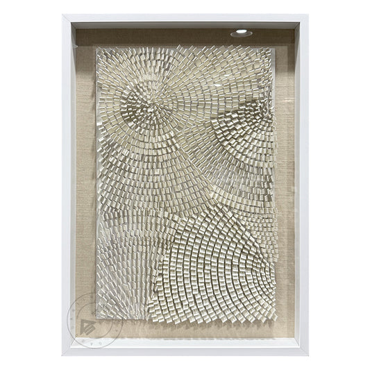 White Acrylic Wall Art Texture Hanging Artwork