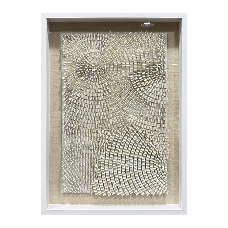 White Acrylic Wall Art Texture Hanging Artwork
