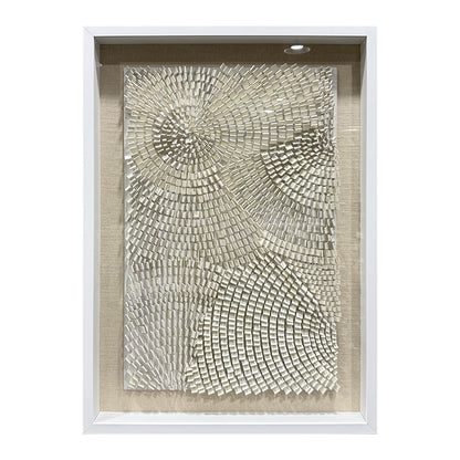 White Acrylic Wall Art Texture Hanging Artwork