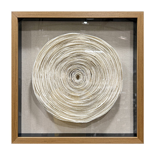Sculpted Paper Wall Art Round Hanging Craft Artwork