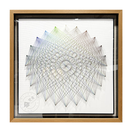 Radial Gradient Thread Art Contemporary Linear Wall Hanging Artwork