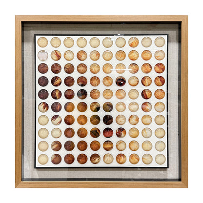 Glass Orb Grid Wall Art Printed Color Matrix Hanging Decor