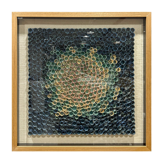 Natural Wood Paper Curl Wall Art Floral Artwork