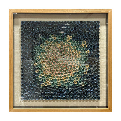 Natural Wood Paper Curl Wall Art Floral Artwork