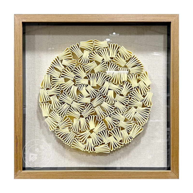 Minimalist Folded Paper Sculpture Textured Round Decor