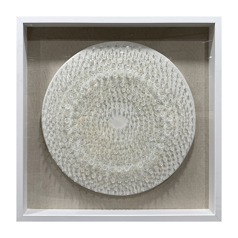Round Pearl Blossom Mosaic 3D Wall Relief