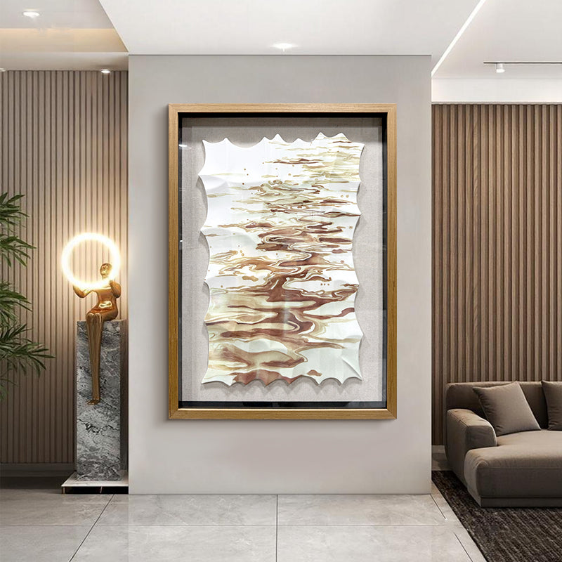 Carved Wood Fluid Abstract Wave Wall Art