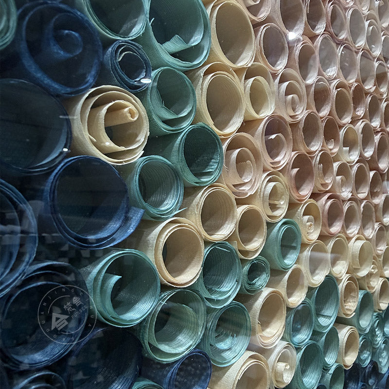 Natural Wood Paper Curl Wall Art Floral Artwork