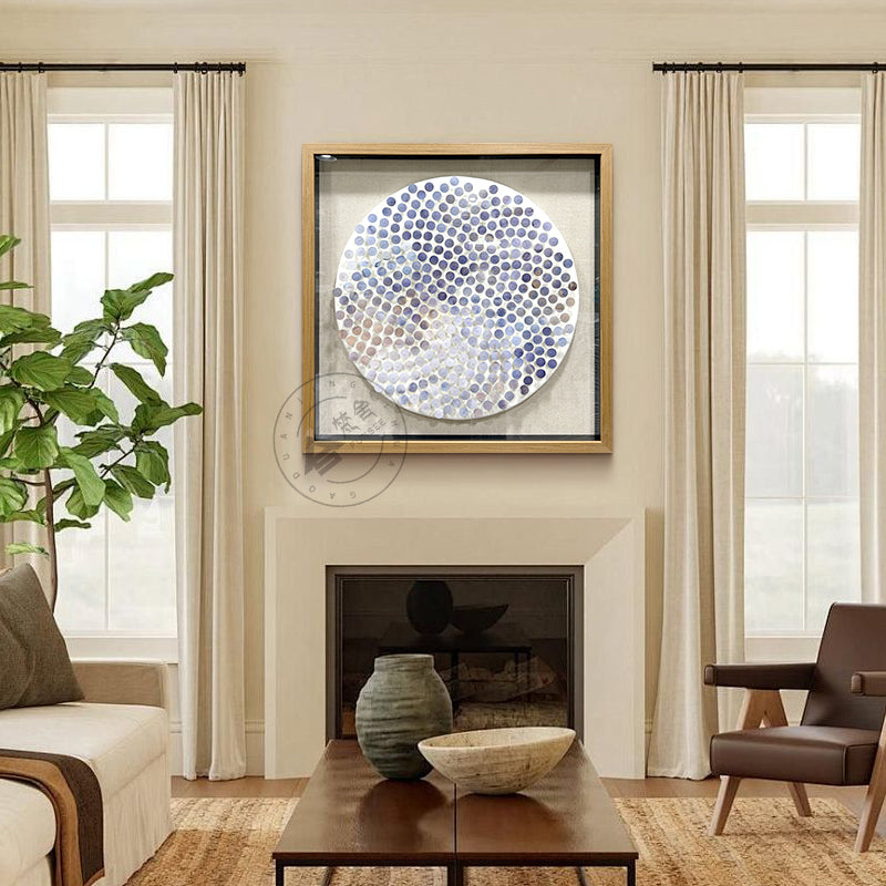 Minimalist Circular PVC Disc Pin Art Shadow Box