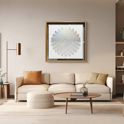 Radial Gradient Thread Art Contemporary Linear Wall Hanging Artwork